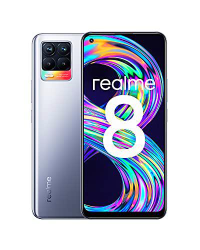 realme 8 Smartphone Libre, Cámara cuádruple con IA de 64MP