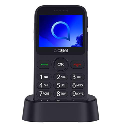 Alcatel 2019G Metallic gris Pantalla 2.4&quot; Teléfono Móvil Fácil Uso Teclas Grandes Camara 2mpx,Bluetooth bluetooth 2.1,FM Radio,Linterna