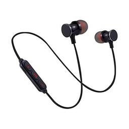 Auricular Bluetooth Metal para Motorola Moto G7 Smartphone Inalámbrico Mando a Distancia Manos Libre Intra-Auricular Universal (Negro)