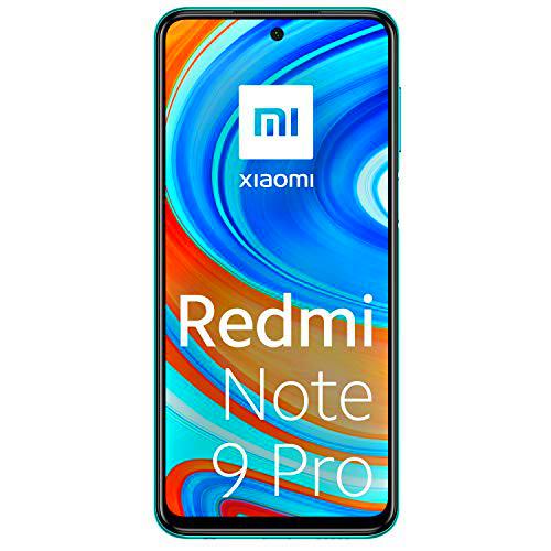 Xiaomi Redmi Note 9 Pro Smartphone 6GB RAM 64GB ROM 6.67&quot; DotDisplay 64MP AI Quad Cámara 5020mAh (typ)* NFC Verde [Versión Europea]