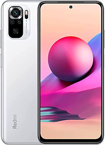 Xiaomi Redmi Note 10S Smartphone RAM 6GB ROM 64GB 6.43'' AMOLED DotDisplay 64MP Cámara Carga rápida de 33 W MediaTek Helio G95 3.5mm Headphone Jack 5000mAh (typ) Batería Blanco [Versión ES/PT]