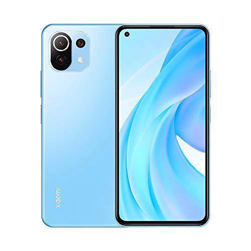 Xiaomi Mi 11 Lite Smartphone,6GB 128GB Teléfono Móvil,6.55”FHD+DotDisplay,Cámara principal de 64MP Procesador 732G Qualcomm Snapdragon,AI Face Unlock,Android 11 con NFC Google Pay,Versión Global(Azul)