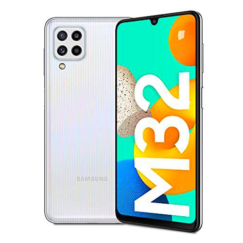 Samsung Galaxy M32 SIM Gratis Smartphone 6.4 Pulgadas Android Teléfono móvil 6GB RAM 128GB Memoria Blanco [Versión Reino Unido]