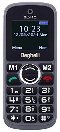 BEGHELLI Salvalavita Phone SLV10 Móvil para Personas Mayores gsm con botón y función SOS