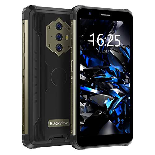 Blackview Móvil Resistente BV6600E, Android 11 Batería 8580 mAh Impermeable IP68 Movil Irrompible 4+32GB (SD 128GB) Octa-Core Telefono Movil Robusto 5,7&quot; HD+ 13MP+5MP 4G Dual SIM GPS