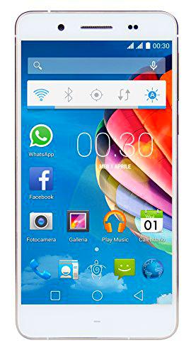 Mediacom PhonePad Duo X520U Oro 16GB Dual Sim Display 5 HD Ranura Micro SD Cámara 13Mpx Android Italia