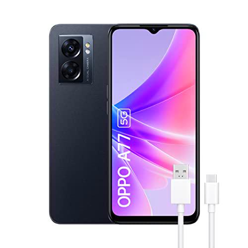 OPPO A77 5G - Teléfono Móvil Libre, 4GB+64GB, Cámara 48+2MP