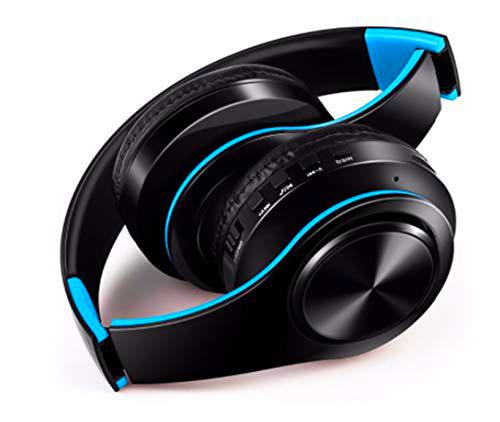 Auriculares inalámbricos Plegables para Xiaomi Redmi Note 7 Smartphone Bluetooth Botones Ajustable Sonido Universal (Azul)