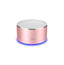 Altavoz de Metal Bluetooth para Samsung Galaxy A70 Smartphone Puerto USB Tarjeta TF Auxiliar Altavoz Micro Mini (Rosa)