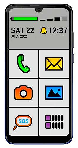 ALIGATOR Smartphone para Personas Mayores AZAS6550SENBK con Pantalla de 6,3&quot; HD IPS 18:9