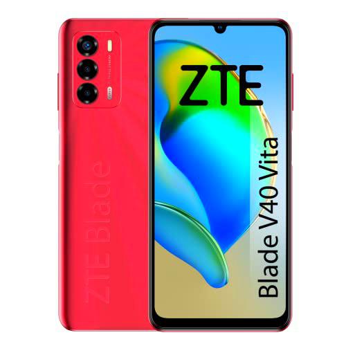 ZTE BLADE V40 VITA ROJO 4G / 6,745 HD+ / OC 1,6GHZ / 128GB ROM / MEMORY FUSION TECHNOLOGY 4GB / 48+2